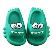 Toddler Shoes Clearance Children Summer Shoes Cartoon Dinosaur Slippers Baby Bathing Shoes for Boys Girls In the Bathroom Green 9-10 Years